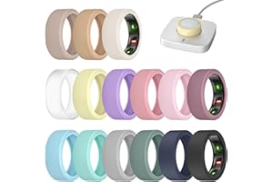 NEWJOURNEY 15 Pack Cover Compatible with Oura Ring Gen 4/ Gen 3 Horizon/Gen 3 Heritage - Charging Directly with Protector, Anti-Scratch Elastic Thin Silicone Case for Men Women Working Out