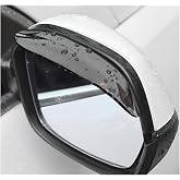NYTKL 2 PCS Mirror Rain Visor Eyebrow, Rainproof PVC Side Mirror Guards Visor Eyebrow Protector, Auto Exterior Carbon Fiber Rearview Mirrors Rain Cover for Car Truck SUV (Black)