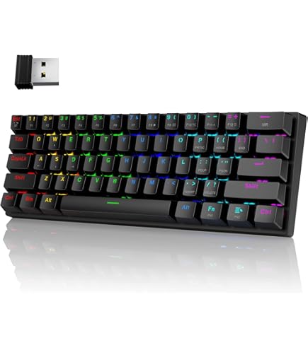 Amazon.com: RK ROYAL KLUDGE RK61 Wireless 60% Triple Mode