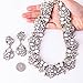 Jane Stone Fashion Gold Collar Necklaces Bling Rhinestone Jewelry Set for Women Girls(Fn1389-White)