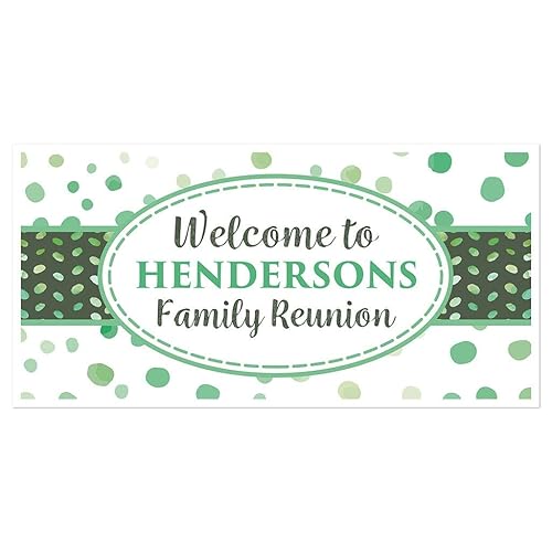 Amazon Com Welcome To Family Reunion Green Dots Banner