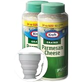 Kraft Grated Parmesan Cheese, 24 oz Item 992756, 2 Pack. Bundle with MORALZA Silicone Collapsible Cup 200ml - 3 Items