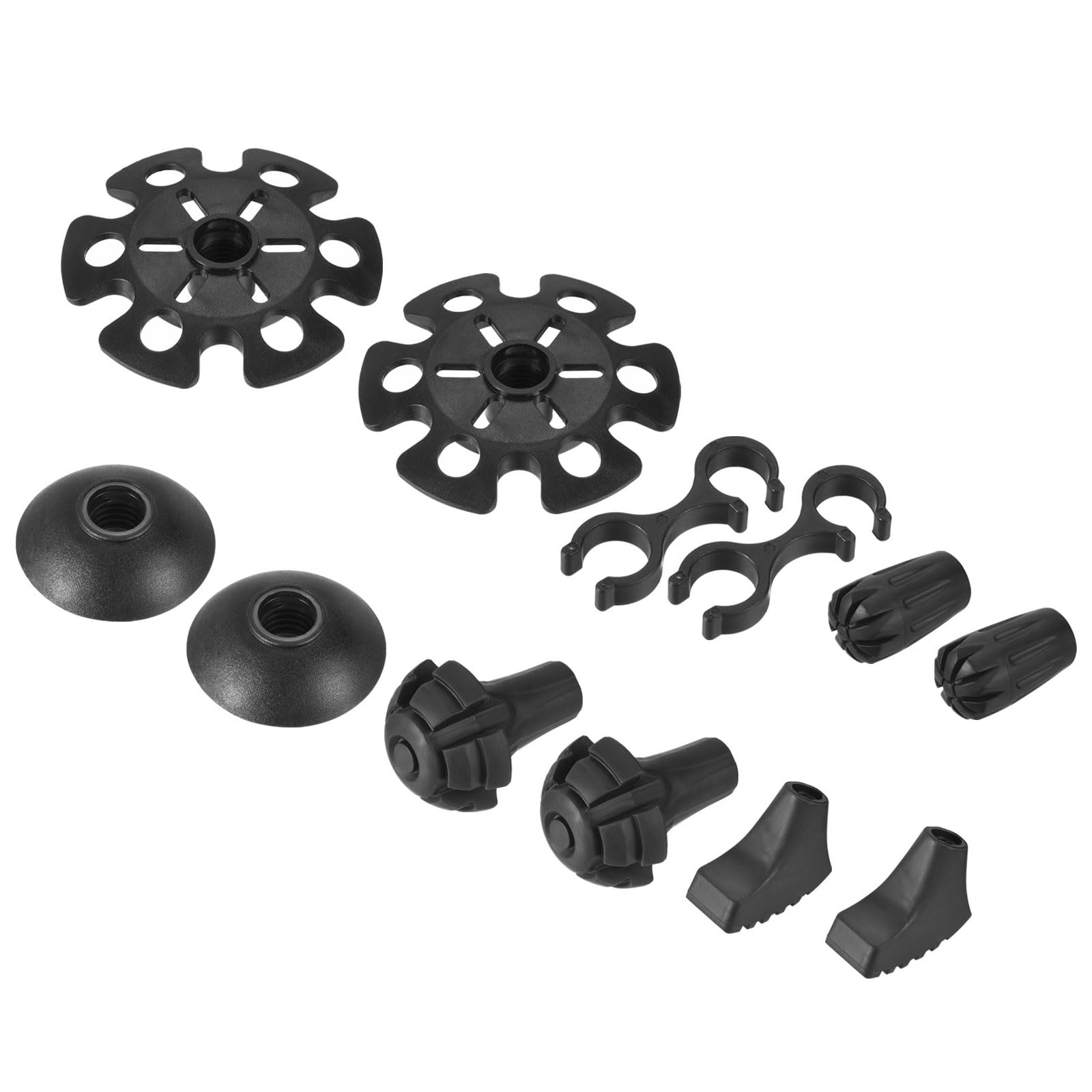 M METERXITY Trekking Pole Tips Set - Cane Hiking Stick Tip Replacement Walking Sticks Protectors Accessories for Hiking Walking Camping (Black)