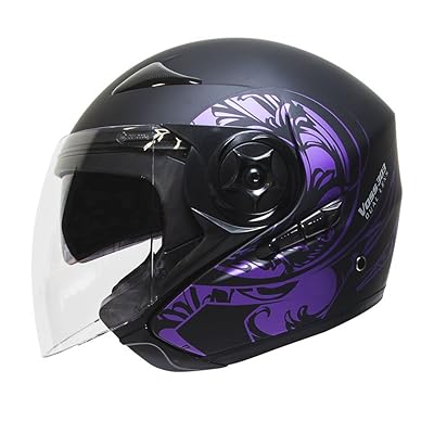 Voss 303 Purple Eclipse Open Face Helmet M, Panama Ubuy