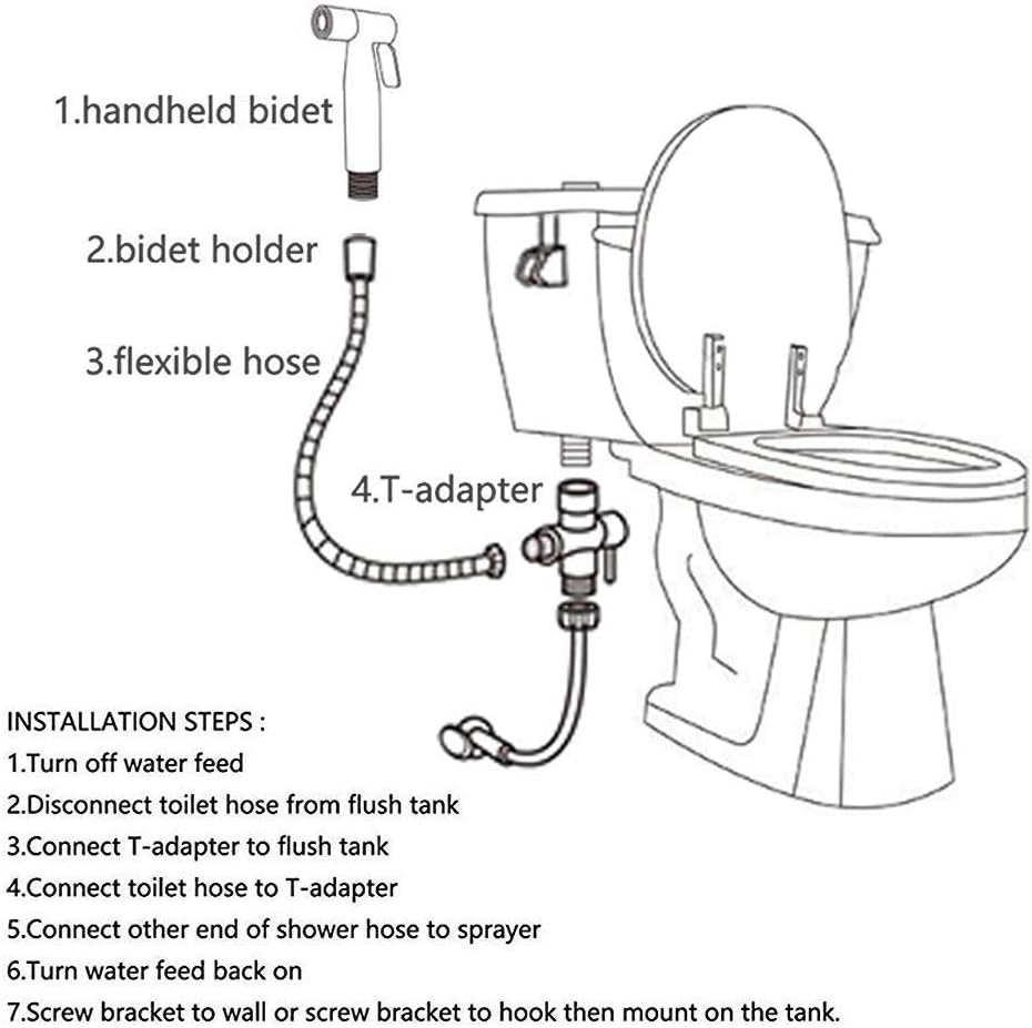 Rvs Luiersproeier Handheld Toilet Bidet Sproeier Set Met Verstelbare Waterdruk Voor Toiletdoek Luiers Persoonlijke Shattaf Hygiene Reiniging Bidet Sproeier Kit Amazon Nl