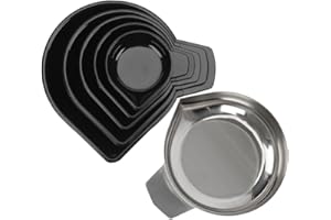 ELAYARD 6Pcs Stainless Steel Weighing Dish Trays for Electronic Scales Small Jewelry Food Measurement with