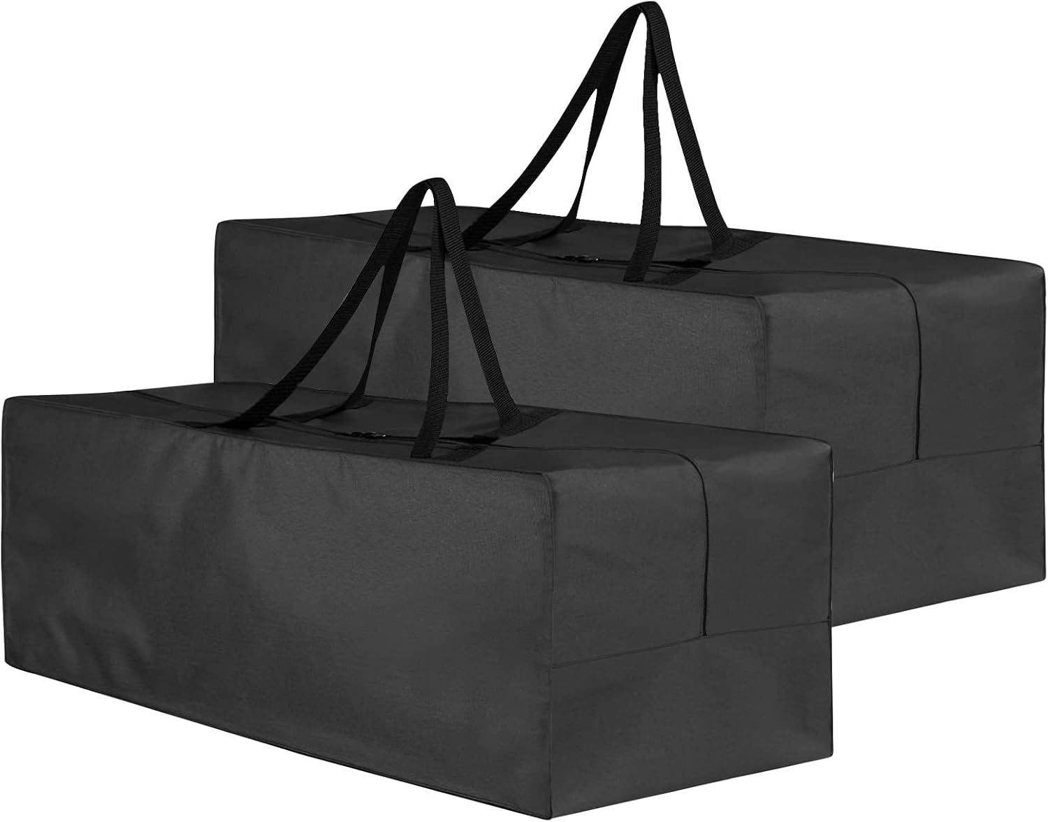 Holiday Décor Storage - boyspringg Outdoor Cushion Storage Bag Water-Resistant Patio Cushion Storage Bag 68x30x20 inch Dustproof Extra Large Storage Bag for Patio Furniture Christmas Tree Storage Bag Black