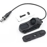ModButton Pressure Switch SF Plug for ST07 Scout M300 340 M600 640DF Weapon Light Installation. With Momentary-on &amp; Constant-on, Compatible Picatinny rail/MLOK/KeyMod mounting. (SF Plug-Black)