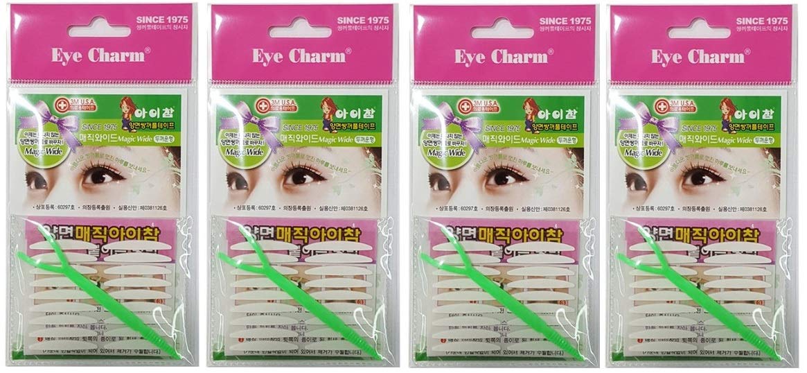 Eye Charm Magic Wide - Double Sided Eyelid Tape X 4 Packs by Eye Charm