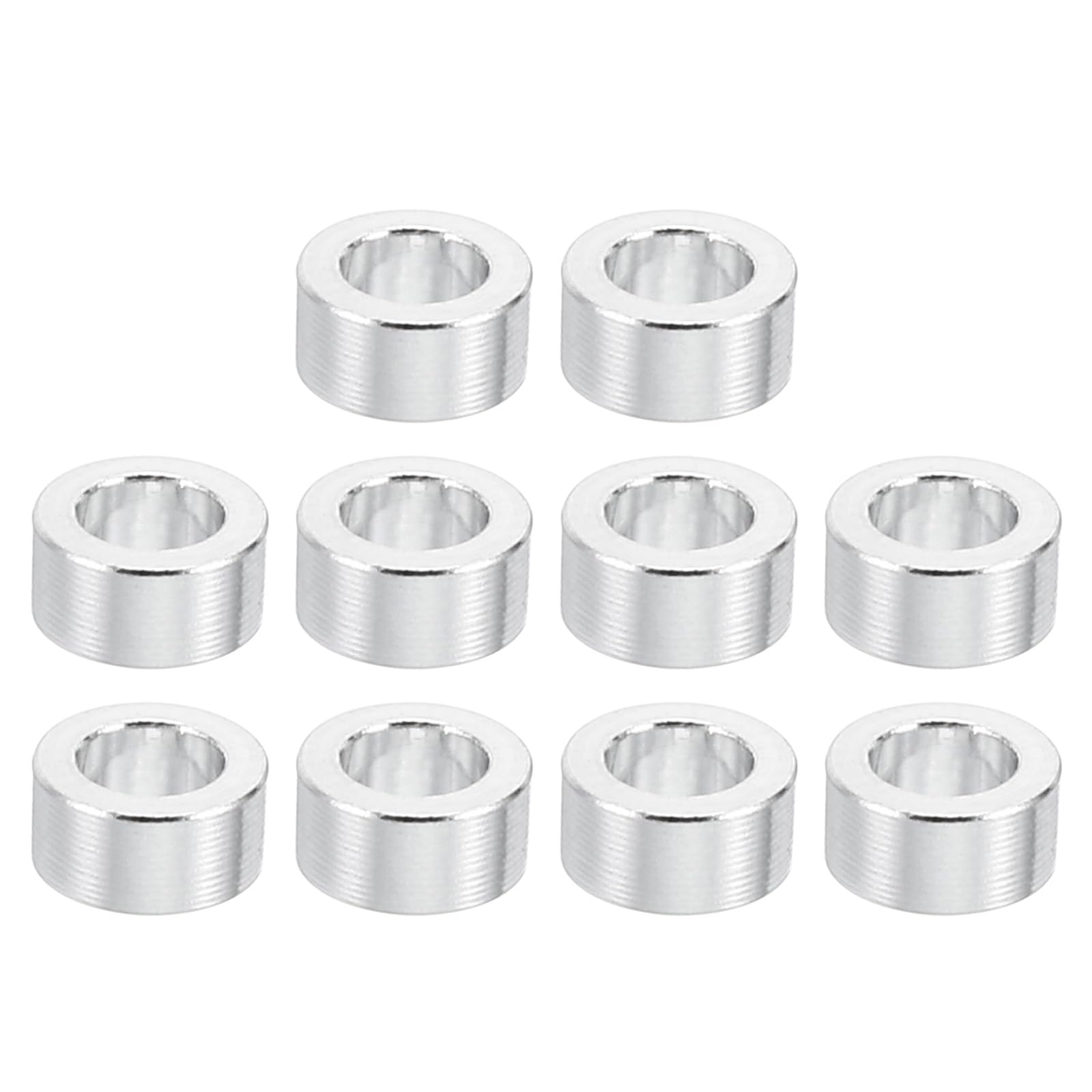 PATIKIL M3 Aluminum Spacers, 10 Pcs Metal Spacer Aluminum 3.1mm ID x 5mm OD x 2.5mm L Aluminum Spacer Screw Standoff Round for M3 Screw Bolts
