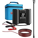 Yetour Dual-30mm-Cylinder 18000 RPM Motors Car Tire Inflator, Off Road Air Compressor for Truck 150 PSI 12V Heavy Duty Portable Tire Inflator with Gauge Auto Onboard