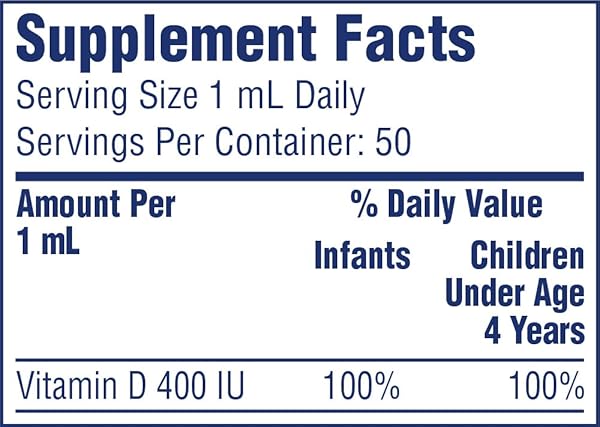 ENFAMIL BABY VITAMIN D-VI-SOL LIQUID SUPPLEMENT DROPS FOR INFANTS, SUPPORTING STRONG TEETH & BONES IN NEWBORN BABIES, EASY-TO-USE, GLUTEN-FREE, 50 DAY SUPPLY, DROPPER BOTTLE