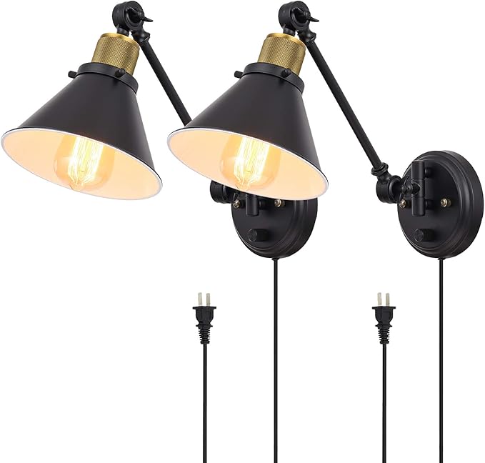 dimmable swing arm wall lamp