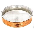 Indian Art Villa Copper Hammered Lagan Handi Chaffing Dish Pan With Tin Lining, Cookware & Serveware, Capacity -3 Liter, Hyderabadi Dum Biryani Rice and Veg/Nonveg