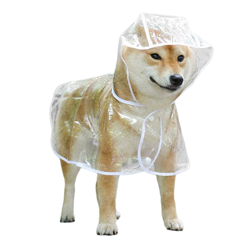 Asamio Dog Raincoat Portable Waterproof Pet Dog Raincoat Pet Raining Coat Breathable Transparent Plastic Poncho Raincoat
