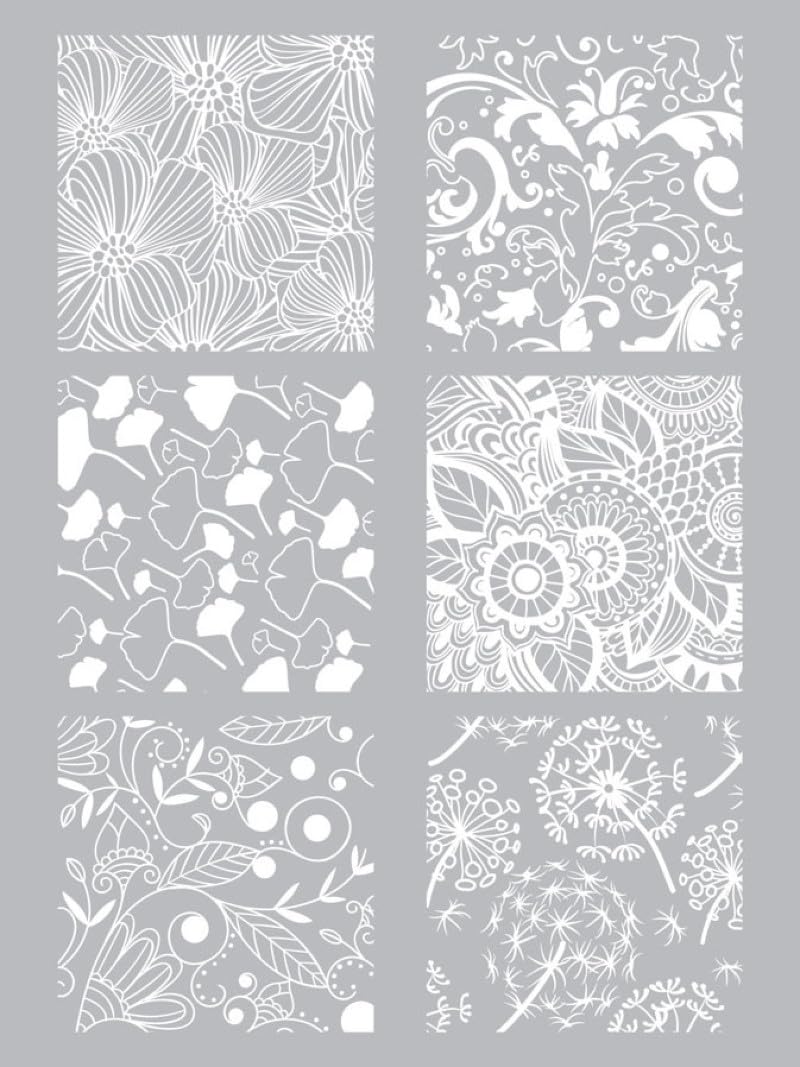 Graine Créative Polymer Clay Stencil Floral