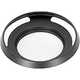 広角レンズ用 薄型 メタルレンズフード ネジ込み式 ブラック 40.5mmフィルター径装着用