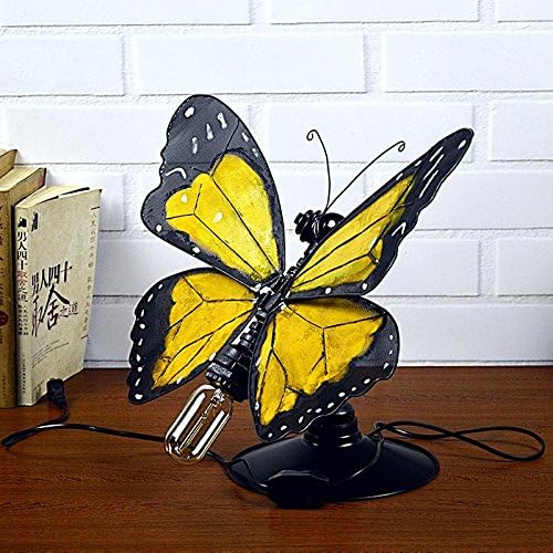 SHIQUNC Iron Butterfly Table Lamp,Water Pipe Craft,Home Decor,Cafe Decoration
