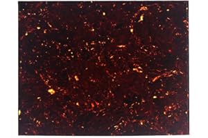 FLEOR 20x17cm Acoustic Pickguard Blank Material Self Adhesive Guitar Pick Guard Scratch Plate Sheet, Brown Tortoise