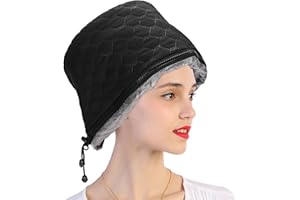 Black Hair Steamer Cap, Electric Thermal Hair Hat, Heating Cap for Deep Conditioning, Adjustable Hot Oil Treatment Hair Care 