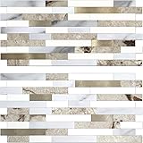 AULIGET 2 Sheets Faux Stone Peel and Stick