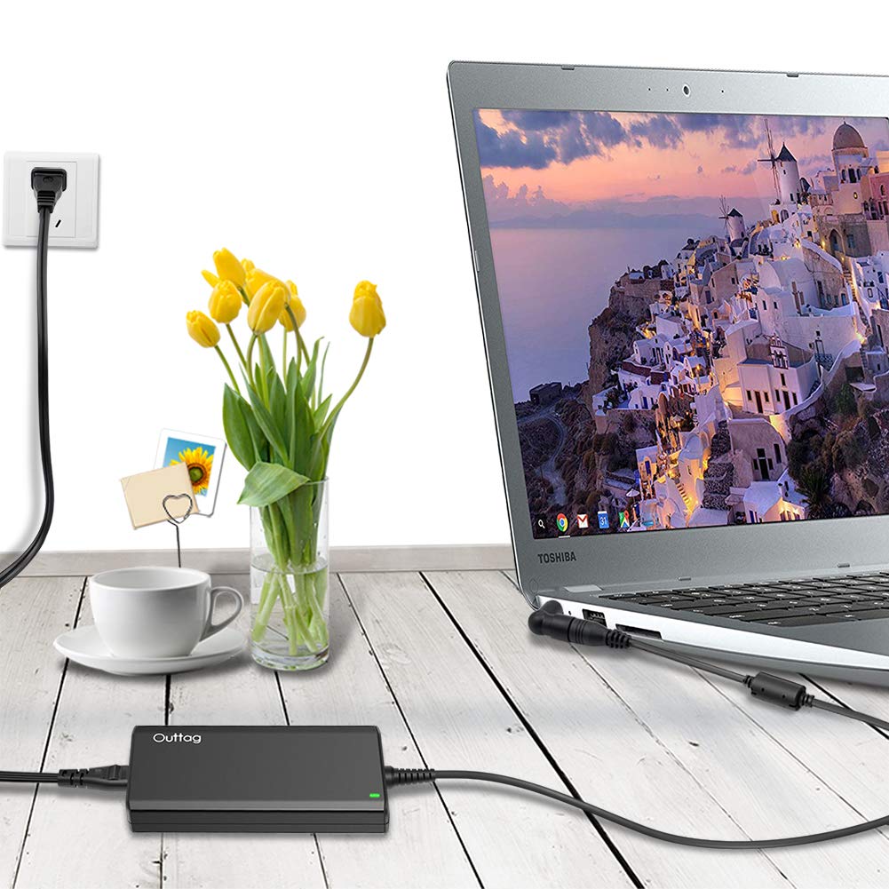 Outtag 19V Slim Laptop Power Adapter Charger 75W 65W 45W 40W 30W for Toshiba Chromebook CB30-A, CB35-A,CB30-B,CB35-B,CB35-C;Mini NB505,NB520,NB200,Chromebook2 Satellite Click 2Pro L35W,P30W,P35W,W35DT