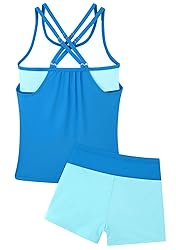 HOZIY 2 Piece Bathing Suits with Shorts Tween Girls