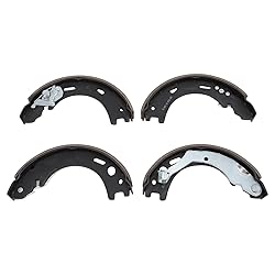 TRQ Parking Brake Shoe Set Compatible with