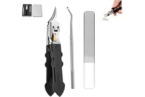 3pcs Black Anti-Slip Grip Gear Lock Nail Clipper Set, Ultra-Sharp Curved Tips Nail Clipper, Professional-Grade Manicure Tools