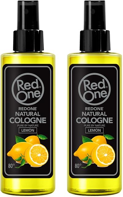 RedOne Barber Cologne Lemon 2x150ml Aftershave Spray Cooling Fresh Citrus Men
