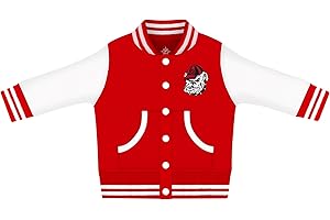 Creative Knitwear College Baby Varsity Jacket Lightweight - Team Logo, Multiple Colors, Unisex, (0 Months - 4T)