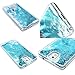 Samsung Galaxy Note 3 Case-Yerwal Creative Design Transparent Flowing Bling Glitter Quicksand Stars Hard Plastic Transparent Case Cover for Samsung Galaxy Note 3(Blue)