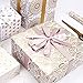 RUSPEPA Wrapping Paper Roll - White and Black with Gold Foil Pattern for Wedding,Birthdays, Valentines, Christmas - 5 Roll - 30 inches X 10 feet Per Roll