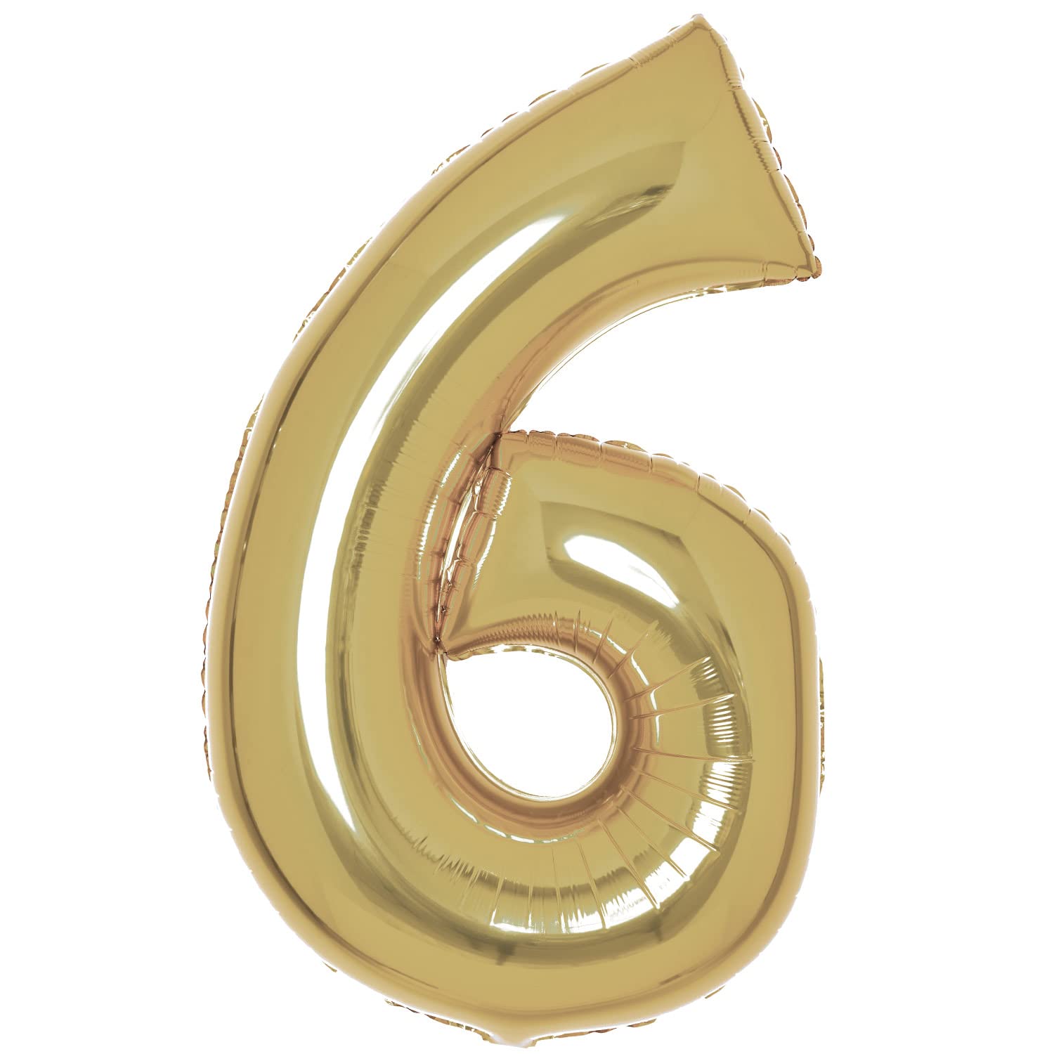 Amscan 9915184 Large Number White Gold 6