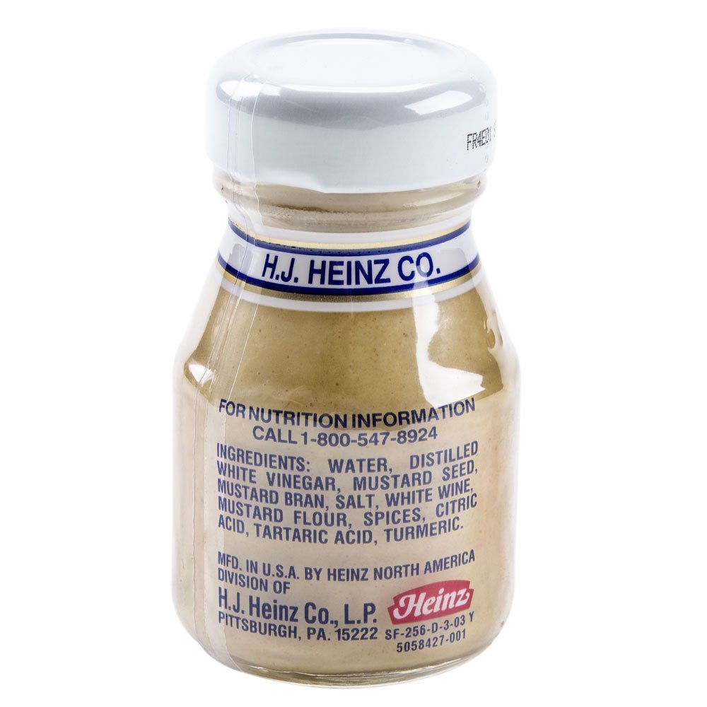 Heinz Dijon Mustard Mini Glass Bottles Case of 60 SauceAndToss