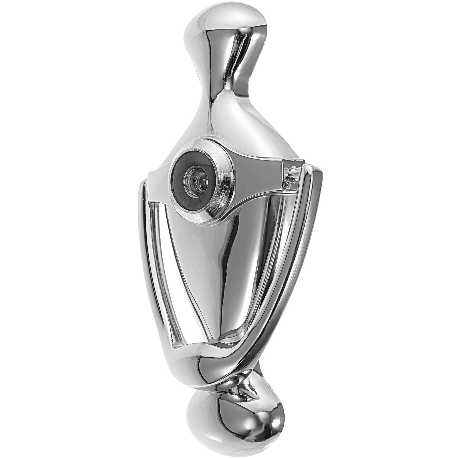 KONTONTY Front Door Knocker with Peephole Zinc Alloy Cat S Eye Viewer Security Door Knocker for Home Entrance 5.75X3.00X1.00In