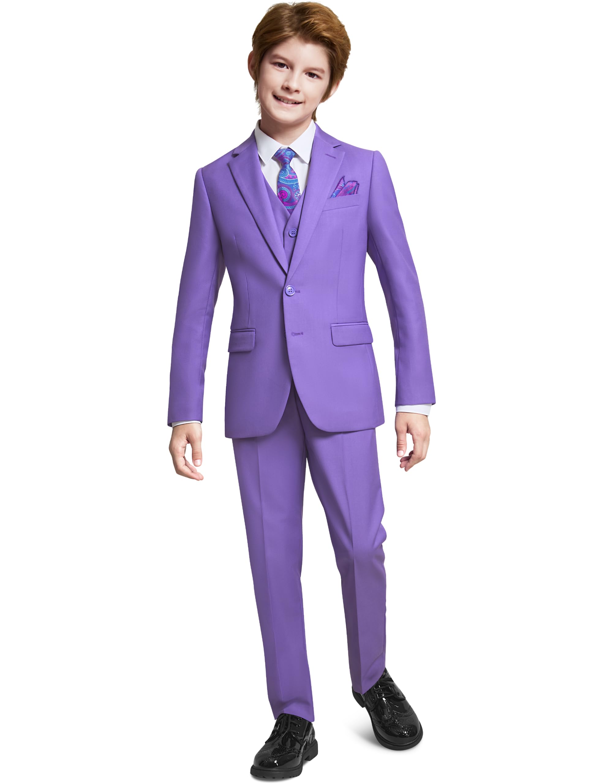 Marvelous World Boys Suits Lavender Slim Fit Size 7