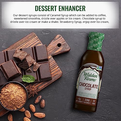 Walden Farms Variety Pack Syrups 12 oz Strawberry, Chocolate and