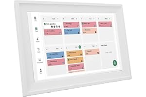 Asixxsix Digital Calendar Planner, 10.1in 1080P HD Touchscreen Smart Family Organizer with Chore Chart and Photo Frame for Ho