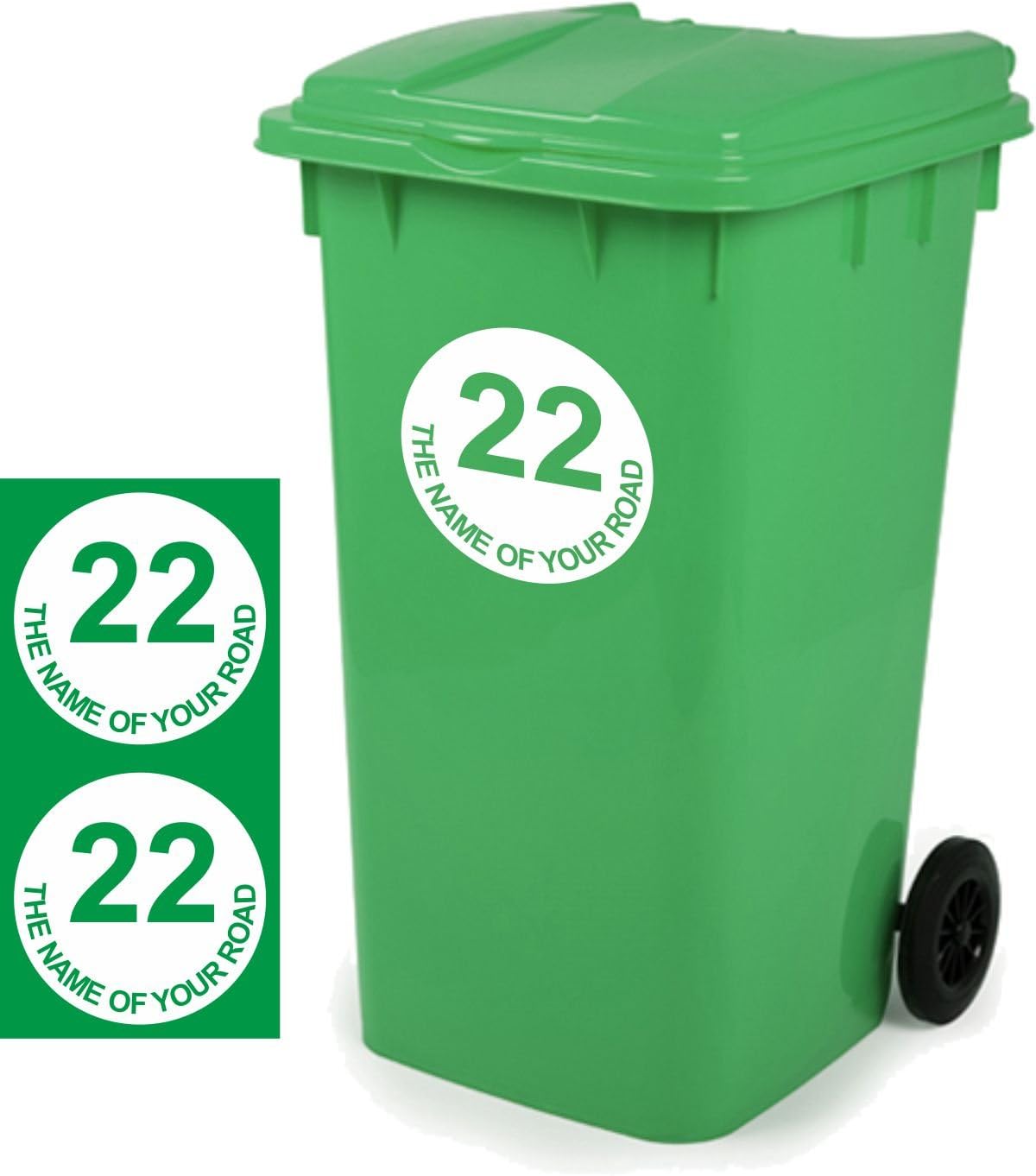 Marketing Wheelie Bin Stickers Personalised Pack of 2 Signs
