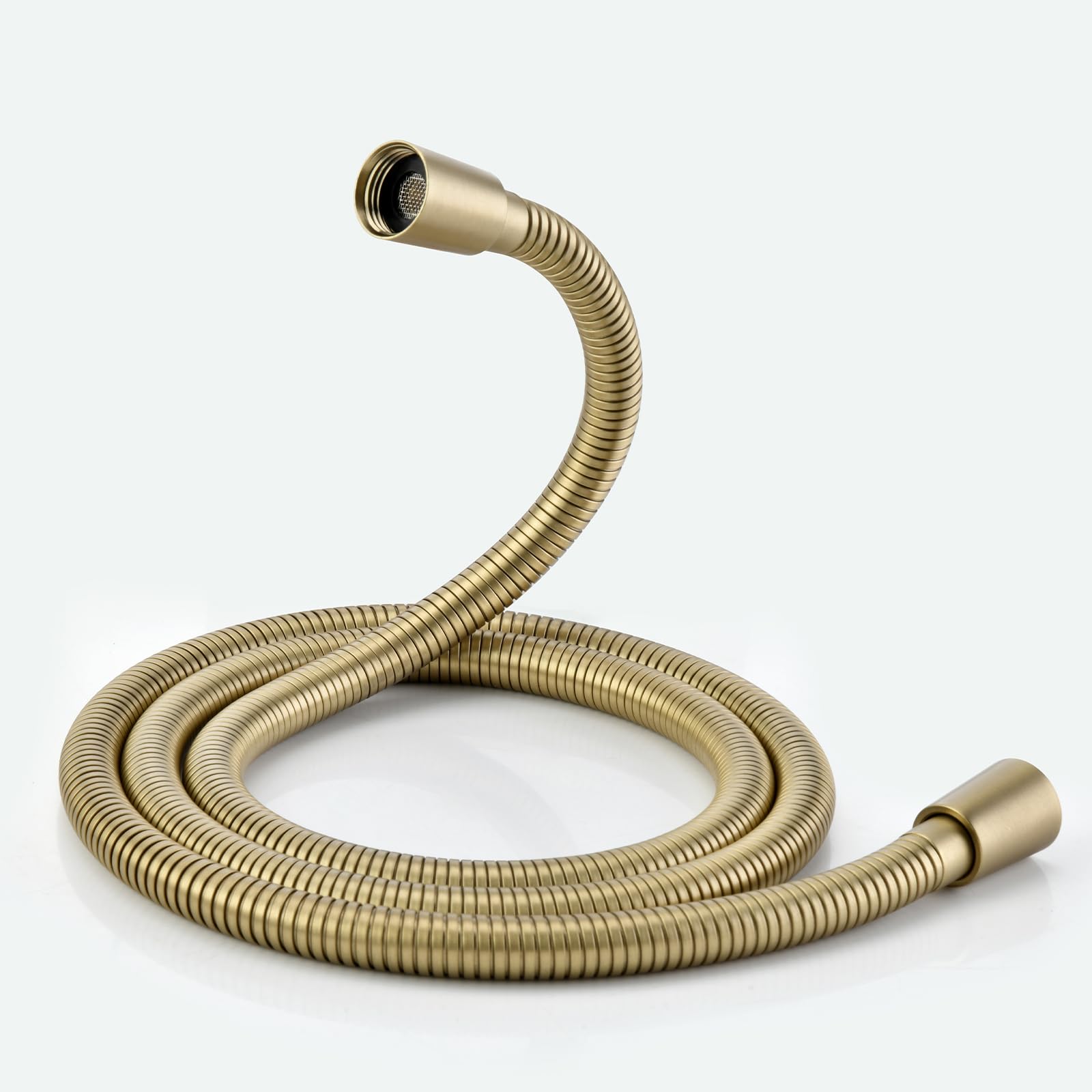 Photo 1 of JASYA Gold Shower Hose Extra Long 69 Inches 304 Stainless Steel Handheld Shower Head Hoses Anti Winding Interface Flexible Rv Shower Hoses Replacement For Cleaning Pet 1 Pcs