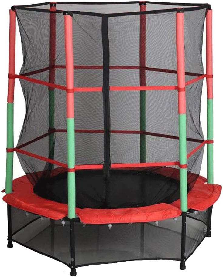 Trampoline for kids,4.5 ft Trampolines with Safety Enclosure Net Spring Pad Outdoor Round Combo Bounce Jump Trampoline Fitness Equipment, Including All Accessories, 110lbs Load-bearing Capacity