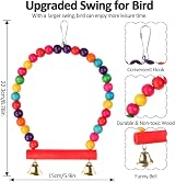 Pethee 8 Pack Bird Toys Set for Parrots Budgies Conure Cockatiel Lovebird view 3