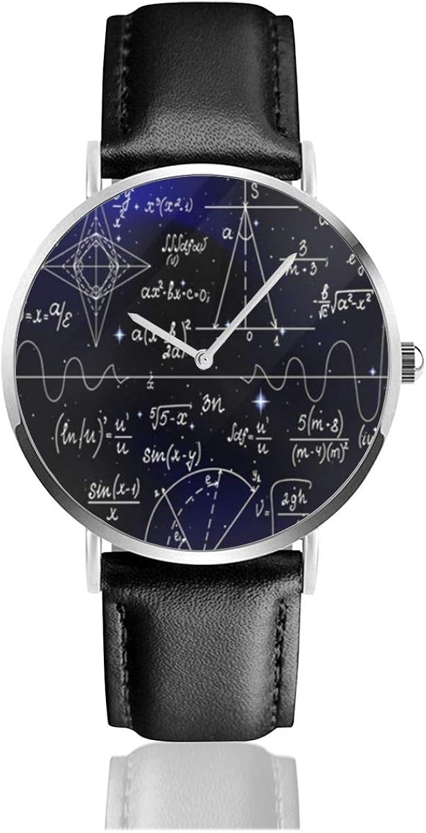 Mathematical Endless Formulas Physics Science Black Quartz Movement