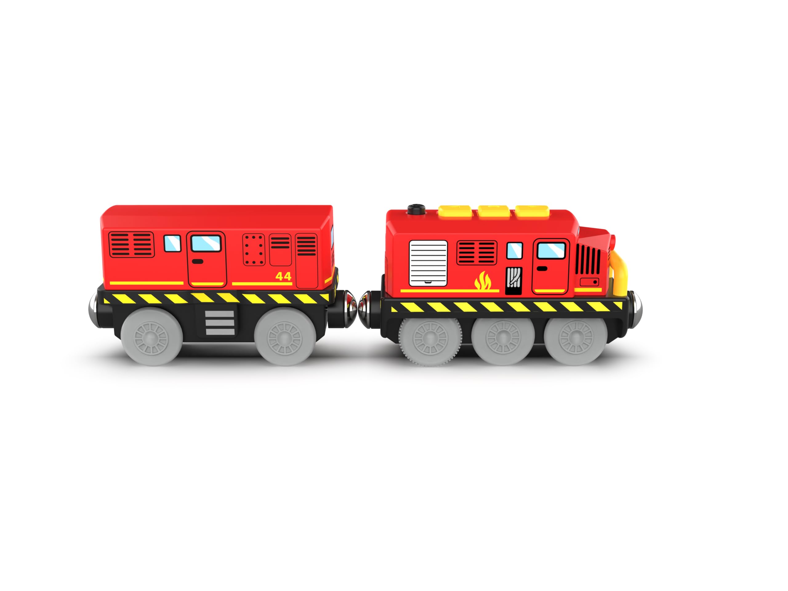 Train Toys Battery Operated Locomotive Trains for Wooden Track, Motorized Train for Toddlers with Magnetic Connection, Compatible with Thomas, Brio, Chuggington, Melissa and Doug