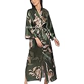 Washable Silk Peony & Butterfly Short Kimono Robe