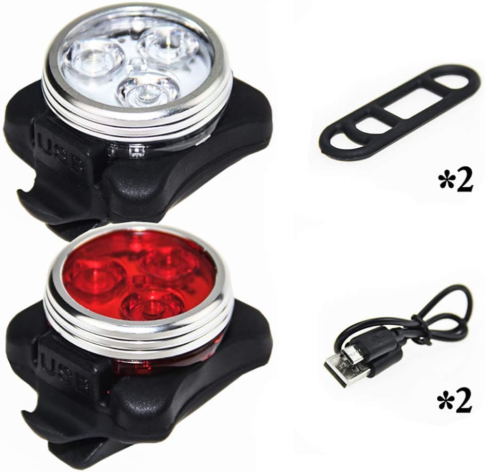 set di luci per biciclette