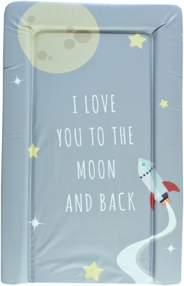 Venosure® 'I Love You To The Moon And Back" Baby Changing Mat Pad - Girls Boys Toddler Infant - Universal Size PVC