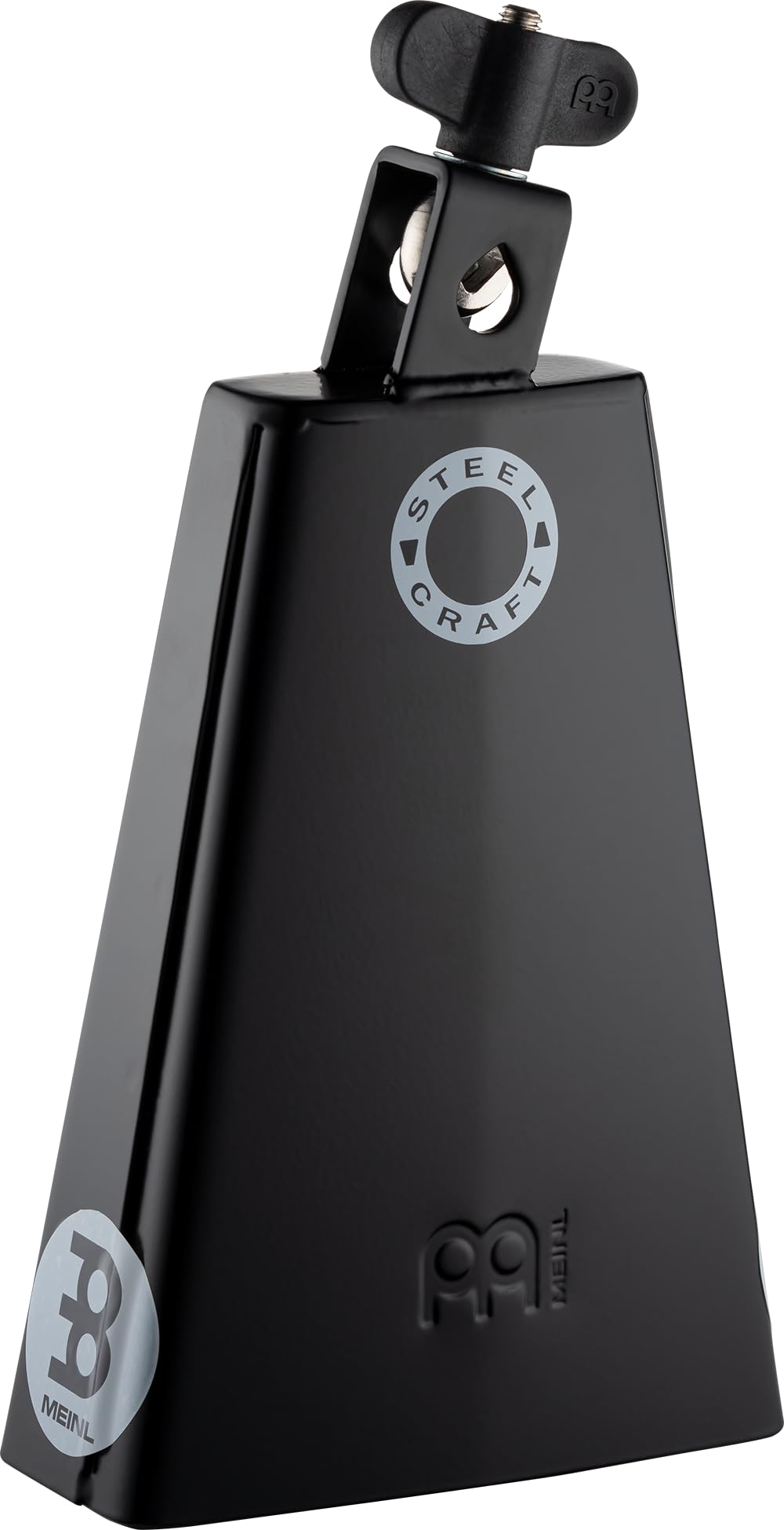 Meinl Percussion Steel Craft Cowbell - Large Idiophone - Length 7 Inches - Timbalero - Mountable - Powder-Coated Steel, Black (SCL70-BK)