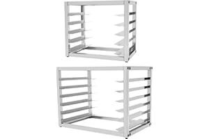 HinLIaDa 6 Tier Bun Pan Rack, Aluminum Bakery Rack for Half or Full Sheets, Commercial Dough Pizza Baking Tray Racks, Storage Cooling Rack, Bread Baking Equipment For Home Restaurant Kitchen (6 Tier)